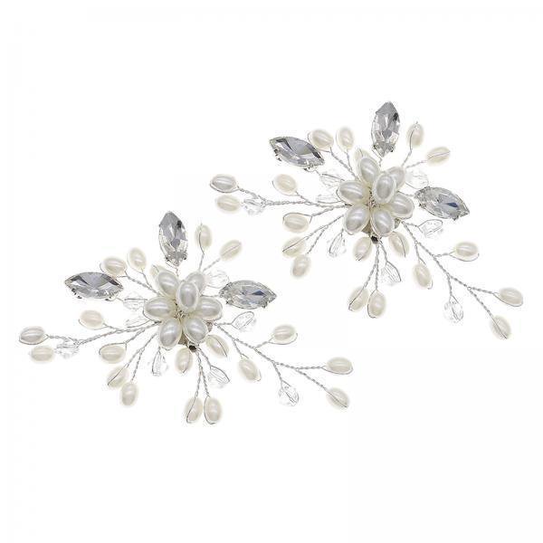 2xJuego De 2 Clips Para Zapatos Mujeres Bodas Nupcial Zapatos De Tacón Alto Hebilla Decoración Zulema Clips para zapatos Hebillas
