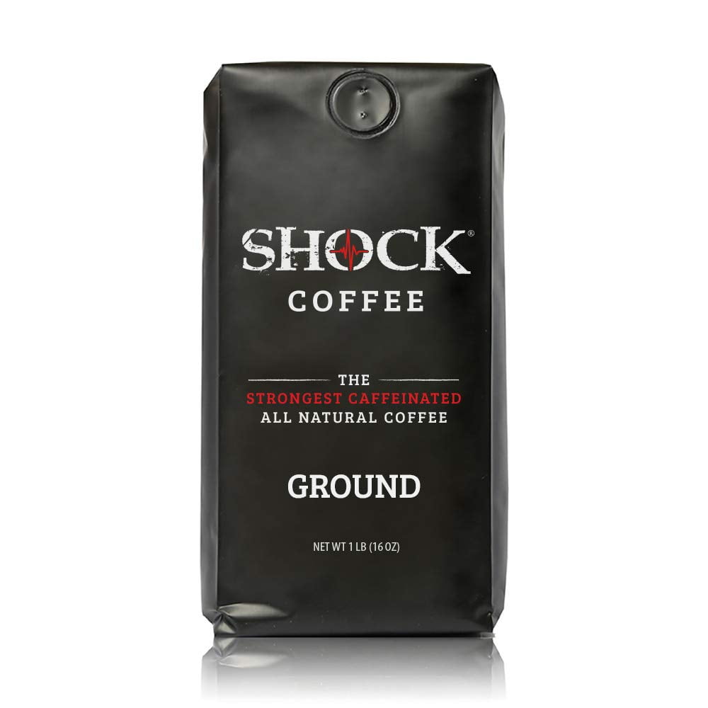 Shock Coffee, MediumDark Roast, Strong Ground Coffee, 16 oz Walmart