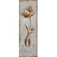 thumbnail image 2 of Nan 7x14 Gold Ornate Wood Framed with Double Matting Museum Art Print Titled - Tulip and Butterfly II, 2 of 4
