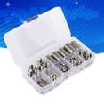 thumbnail image 3 of Threaded Inserts For Metal, 50pcs Stainless Steel Threaded Inserts For Wood Self Tapping Thread Inserts Set with Inner Thread For Reinforcing Screw Connections, 3 of 7