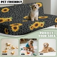 thumbnail image 6 of Xoenoiee Sunflower Leopard Print Futon Cover High Stretch Armless Sofa Covers Foldable Sofa Bed Covers Jacquard Futon Slipcover Waterproof Furniture Protector for Kids, Pets, 6 of 7