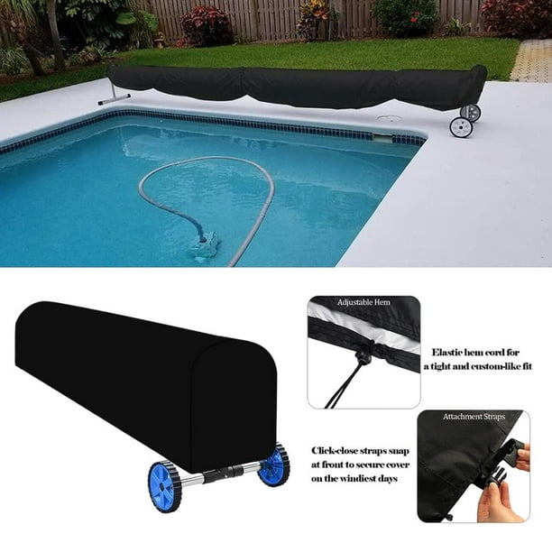 Solar Pool Covers for Inground Pools, Pools Reel up to 18FT, Heavy Duty  Waterproof Solar Blanket Cover for Pool