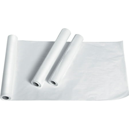 Medline Exam Table Crepe Paper 120 ft Length x 20" Width - Poly - White - 12 / Box