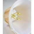 thumbnail image 3 of Home Concept Beige/Eggshell Striped Chandelier Clip-On Premium  Lampshade 3x5x4.5, 3 of 5