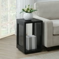 thumbnail image 3 of Northfield Admiral Weave End Table with Shelf in Black Wood Finish, 3 of 6