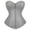 Light Gray, variant on EliteGoogv Women Black Satin Strapless Corset Bustier Waist Training Shapewear For Wedding Bridal Gown Formal Occasions,Black,M