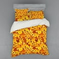 thumbnail image 2 of Ambesonne Tree Bedding Set 3 Pcs, Shady Fall Oak Maple Leaf, Twin, Earth Yellow Marigold, 2 of 3