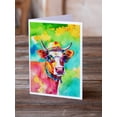 thumbnail image 2 of Hippie Animal Malvi Cow Greeting Cards Pack of 8 7 in x 5 in, 2 of 3