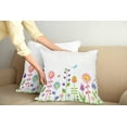 thumbnail image 2 of Ambesonne Cartoon Throw Pillow Cover 2 Pack, Whimsical Summer Floral, 16", Multicolor, 2 of 7