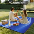 thumbnail image 4 of Blue Striped Outdoor Rug 5x8 Ft - Reversible Patio Rug Outdoor Camping Rugs, Modern Abstract Art Wave Moire Gradient Washable Indoor Outdoor Area Rugs, Non-Slip Outdoor Carpet Runner for Deck/Porch, 4 of 8