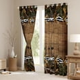 thumbnail image 3 of Feelyou Farmhouse Wooden Plank Black Out Curtains, Hunting and Fishing Curtains Pack of 2 (42x63 Each), Rustic Lodge Cabin Bedroom Curtains, Blackout Curtains Home Decor, 3 of 6