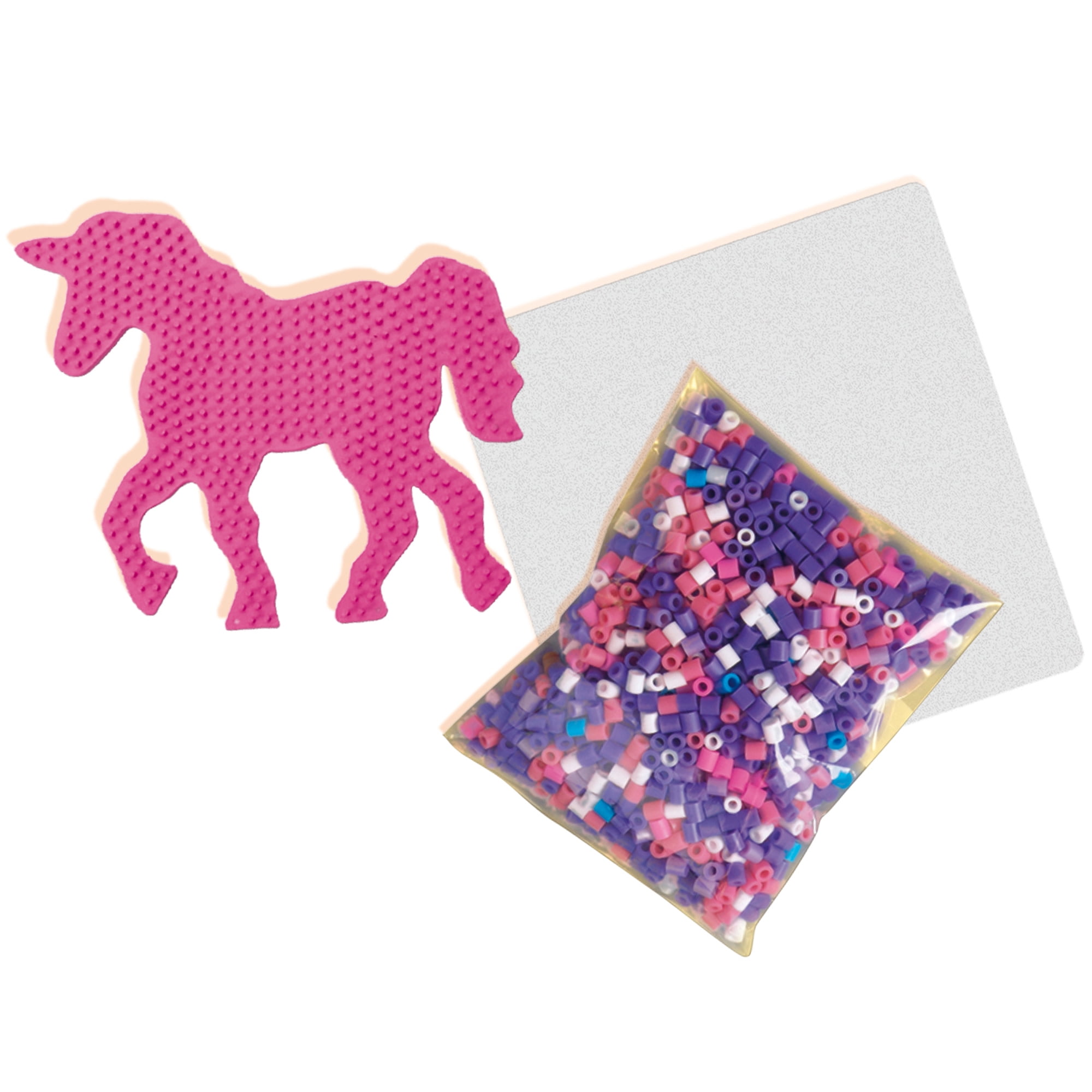 SES Creative: Beedz Fantasy Horses - 1200 Fusible Iron-On Beads, DIY Unicorn Craft Kit, Glow-In-The Dark, Magical Design-Create Art Activity, Kids 5+