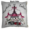 thumbnail image 2 of PKQWTM Eiffel tower shoes lipsticks perfumes cameras world Reversible Mermaid Cushion Cover Home Decor Sequin Pillow Case Size 18x18 inches, 2 of 2