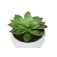 thumbnail image 4 of Indoor Plants Artificial Plant, 6" Tall, Succulent, Indoor, Faux, Fake, Table, Greenery, Potted, Set Of 3, Decorative, Green Plants, White Pots,Artificial Flowers, 4 of 9