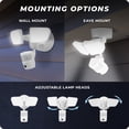 thumbnail image 4 of Globe Electric 91008638 Smart Home Double Light 5-1/2" Wide 4000K Led Outdoor Security, 4 of 7