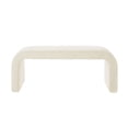 thumbnail image 6 of Modern U-Shaped Teddy Ottoman Set of 3 with Soft Beige Canvas 44 " and 18 " Stools Perfect for Living Room Footrest or Entryway, 6 of 6