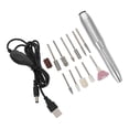 thumbnail image 1 of 1 Set Electric Nail Polisher with Sanding Heads USB Trimming Tool, 1 of 5