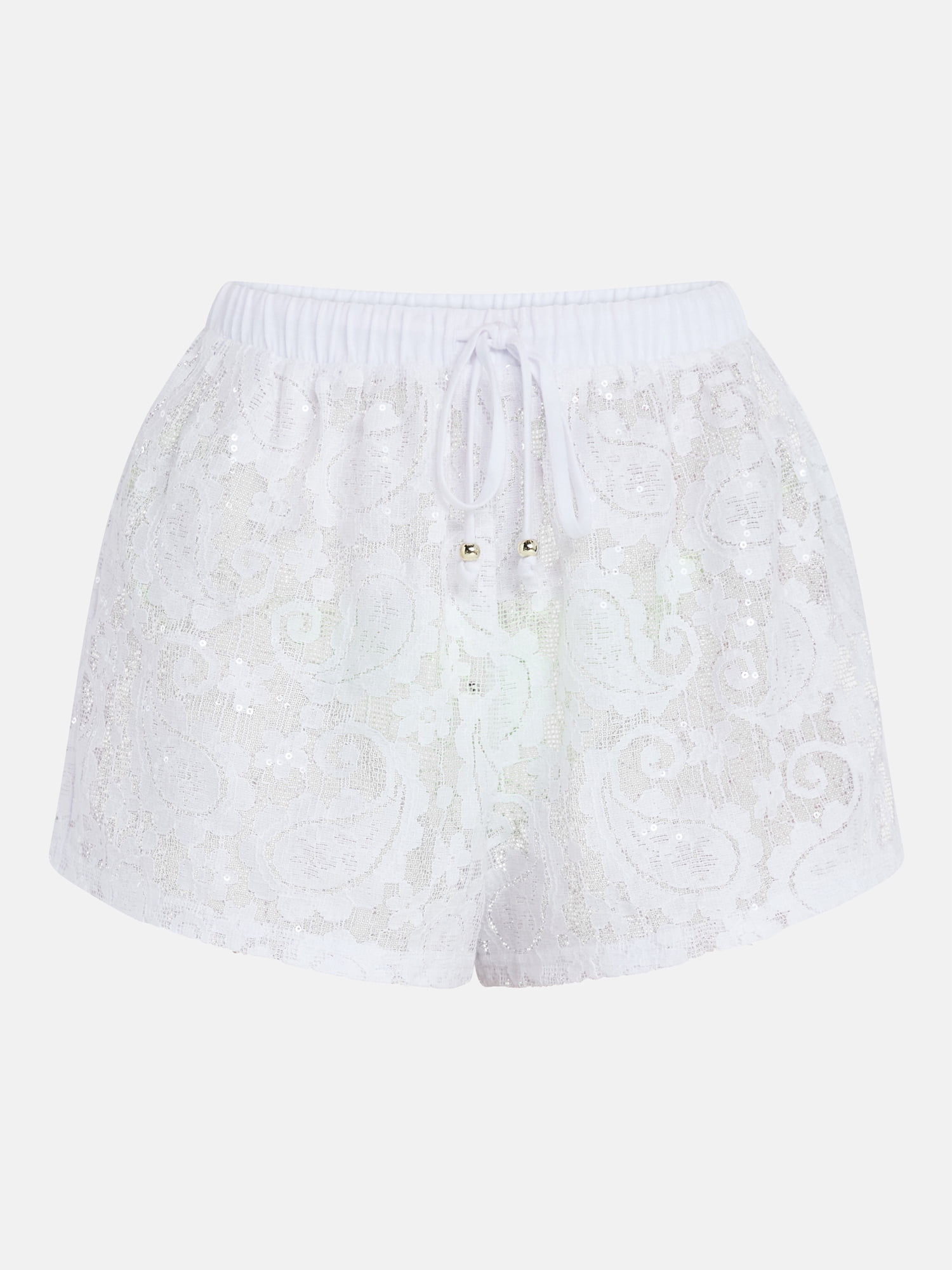 No Boundaries Lace Shorts Swim Coverup, Women’s XXS-XXL