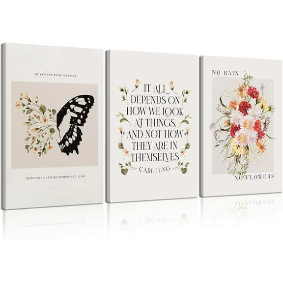 Hieng Inspirational Quotes Wall Art for Office Mental Health Wall Art Motivation Painting Picture Wall Decor for School Office Treatment Room Home Decoration Unframed