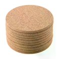 thumbnail image 1 of Set of 10 Cork Bar Drink Coasters - Absorbent and Reusable - 90mm 5mm Thick, 1 of 5