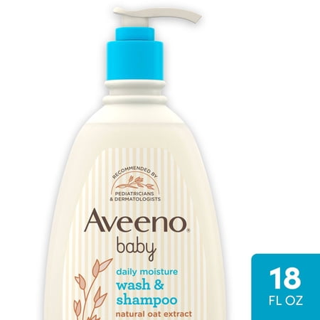 Aveeno Baby Daily Moisture Gentle Body Bath Wash Shampoo - Lightly Scented - 18 fl oz