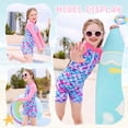 thumbnail image 5 of Marendyee Girls Mermaid Swimming One Piece Ariel Swimsuits for Toddler Long Sleeve Mermaid Scales Swimwear UPF 50 Sun Protection with Zipper 110 cm 3-4 Years, 5 of 15