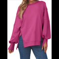 thumbnail image 2 of Sudaderas de Gran Tamaño para Mujer, Sudaderas con Capucha, Camisetas de Cuello Redondo, Conjuntos de Otoño, Ropa de Invierno Y2K para Adolescentes Rosa Roja L, 2 of 7