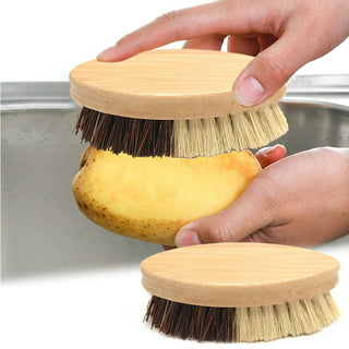Bamboo Dish Scrub Brushes Palm Pot Dish Brush Round Scrubber For Kitchen  Cleaning Natural Mini Scrub Cleaning Kit For Dishes - AliExpress