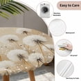 thumbnail image 3 of White Dandelion Round Tablecloth for 45-54 Inch Tables,Fitted Table Cover with Elastic Edge,Country Botanical Floral Flowers Plants Waterproof Outdoor Table Cloth Protector for Patio Garden Dinner, 3 of 9