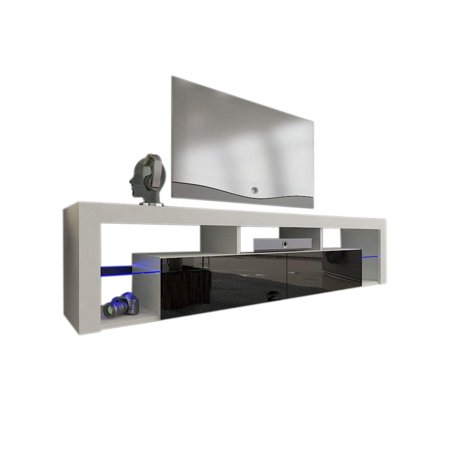Milano 200 Wall Mounted Floating Led 79 Tv Stand White Black Milano 200 Wall Mounted Floating Led 79 Tv Stand White Black