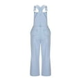 thumbnail image 6 of CAIXIA Women's Baggy Adjustable Strap Denim Bib Overalls Barrel Jeans Casual Loose Wide Leg Denim Pant Jumpsuits,Blue, 6 of 6