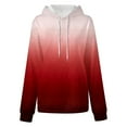 thumbnail image 4 of idosla Oversized Hoodies for Women Tie Dye Gradient Sweatshirts Baggy Drawstring Hooded Pullover 2025 Fall Casual Tops with Pocket (Red, XXL), 4 of 4