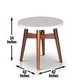 thumbnail image 5 of Serena End Table With Cherry Base and White Silverstone top, 5 of 5