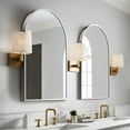 thumbnail image 5 of MAYEERTY 36"x 24" Aluminum Alloy Thin Edge Arched Bathroom Hanging Mirror,Silvery, 5 of 9
