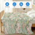 thumbnail image 4 of Green Flowers Cooling Blanket,Lightweight Breathable Summer Throw Blanket with Double Sided Cold Effect,Farmhouse Botanical Floral Leaves Art Picnic Blankets Bed Sheet for Hot Sleepers 60"x80", 4 of 8