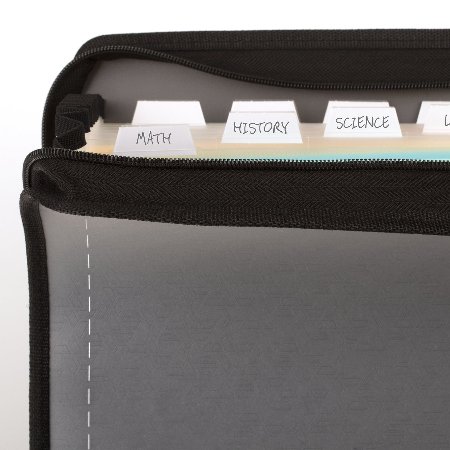 Five Star 13-Pocket Customizable Expanding File Plus Study App, 8 1/2" x 11", Dark Gray (350110A-WMT)