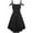 Black, variant on Lolmot Women Halloween Vintage Gothic Punk Dress Sleeveless Off Shoulder Cami Bandage Solid Color High Low Hem Dress Y2K Dress