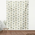thumbnail image 4 of Ambesonne Jungle Boho Fabric by the Yard Upholstery, Neutral Colors Elephant, 2 Yards, Pale Slate Blue Mustard, 4 of 5