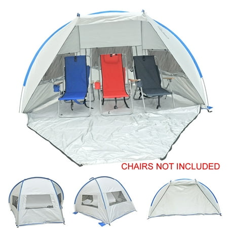 Jumbo Beach Shelter Beach Cabana Tent with Large Ventilation Panels and Door - UPF
