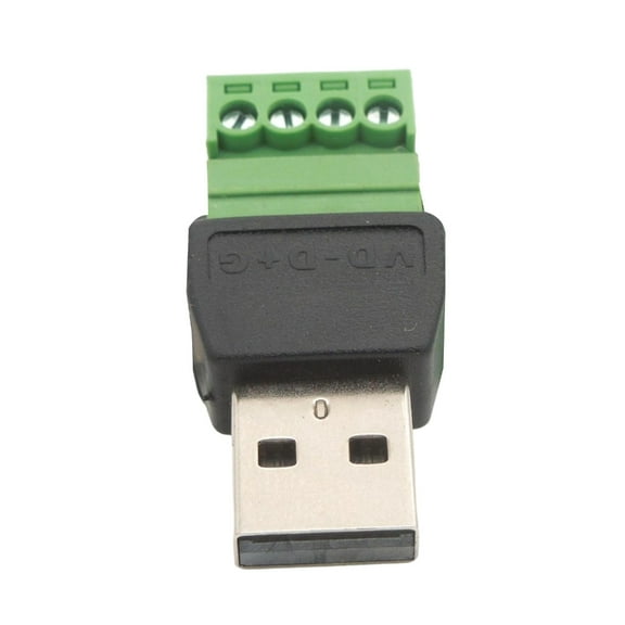 Solderless USB Connectors USB2.0 Male To Screw Terminals Converter Adapter For DIY Projects Data Cable Repair Part