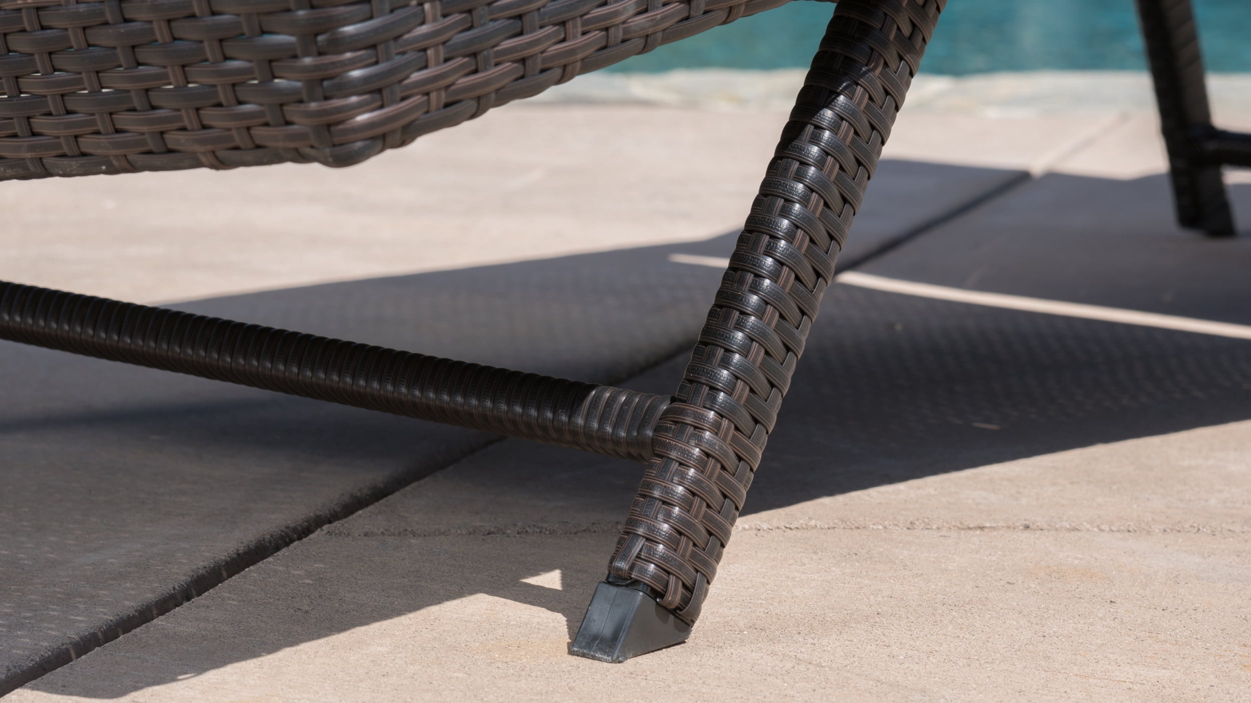 Noble House Wicker Outdoor Chaise Lounge Brown