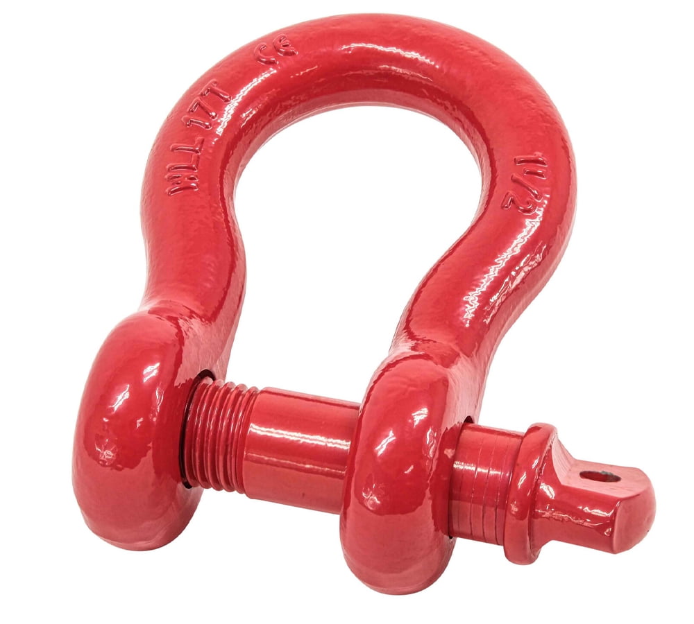 1-1/2" Anchor Shackle Forged Carbon Steel w/Alloy Screw Pin Load Limit # 17 Tons (34,000 lbs) | Double Rust Protection Heavy Duty D Ring Shackle for Towing, Rigging & Vehicle Recovery