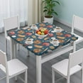 thumbnail image 3 of Blue Baseball Stadium Pattern Square Fitted Tablecloth with Elastic Edge,Square Table Cover,Washable Elastic Table Cover for Home Kitchen Party Decor 36"x36", 3 of 6