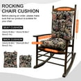 thumbnail image 6 of SHANNA Waterproof Rocking Chair Cushion Set, Premium Tufted Pads Non-skid Cushion Back and Seat Bottom for Porch Rocker Outdoor Indoor Office Dining Chairs, Black Leaves, 6 of 8