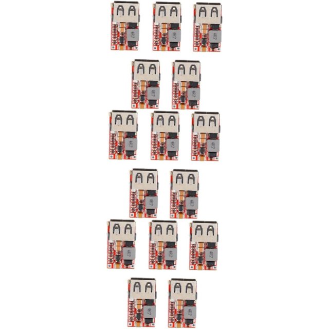 HUGFEGWE 15 Pcs Module de Prise Chargeurs Mobiles Convertisseur de Puissance Module de Puissance Module de Régulation de Tension de Voiture Alimentation USB Module de Charge Multiple Module de Régulation de Tension Rouge PCB UA824-1359