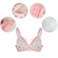 thumbnail image 1 of Brasier de Encaje Floral para Lactancia Materna Brasier de Lactancia de Algodón Frontal Abierto Suave Multicolor Ropa para Mujeres Embarazadas(36/80-Rosa) Ecomeon no, 1 of 4