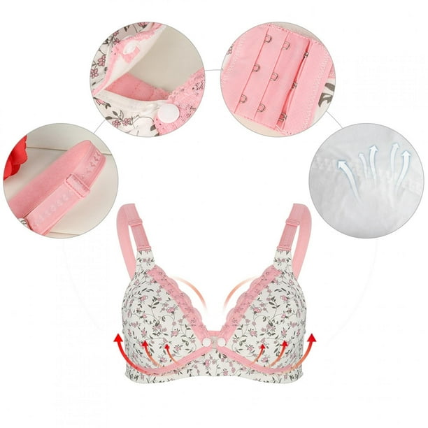 Brasier de Encaje Floral para Lactancia Materna Brasier de Lactancia de  Algodón Frontal Abierto Suave Multicolor Ropa para Mujeres