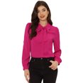 thumbnail image 1 of Blusa de trabajo Con cuello Peter Pan Allegra K S, 1 of 5