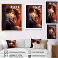 thumbnail image 4 of Designart "Romantic Dance Amour Couple I" People Canvas Wall Art - Traditional Yellow Romantic Portrait Entryway Wall Art, 4 of 6