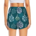 thumbnail image 2 of Lsque whiter Snowflake balloons Printed Women's Running Shorts with Liner Pockets,Elastic Quick Dry Workout Athletic Gym Yoga Shorts,Womens High Waist Shorts-Small, 2 of 9